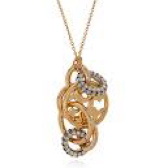 NWT/NIP Tory Burch Miller Interlocking Pendant Necklace - Picture 2 of 4